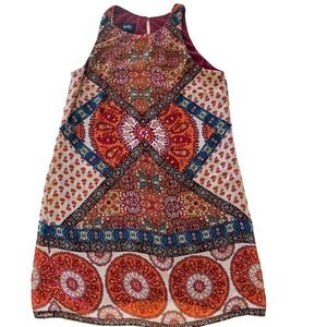 By & By Boho Moroccan Knot Sleeveless‎ Sheath Mini Dress Size M